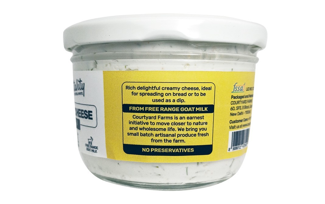 Courtyard Farms Whitality Goat Cheese Dill   Tub  200 grams